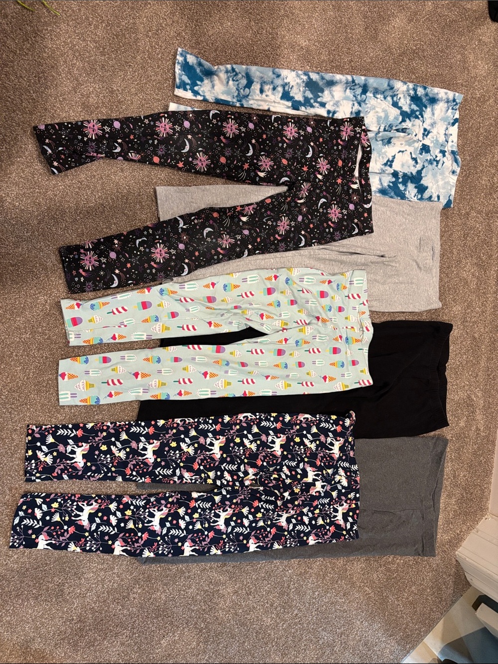 Girls Assorted Printed Leggings Pack - Colorful Patterns